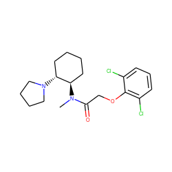 CN(C(=O)COc1c(Cl)cccc1Cl)[C@@H]1CCCC[C@H]1N1CCCC1 ZINC000027887835