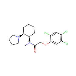 CN(C(=O)COc1cc(Cl)c(Cl)cc1Cl)[C@@H]1CCCC[C@@H]1N1CCCC1 ZINC000006018056