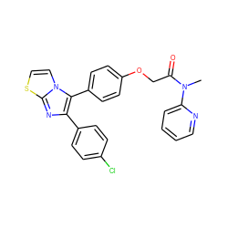 CN(C(=O)COc1ccc(-c2c(-c3ccc(Cl)cc3)nc3sccn23)cc1)c1ccccn1 ZINC000095571713