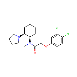 CN(C(=O)COc1ccc(Cl)c(Cl)c1)[C@@H]1CCCC[C@@H]1N1CCCC1 ZINC000006010242