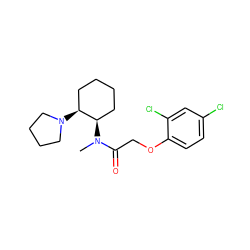 CN(C(=O)COc1ccc(Cl)cc1Cl)[C@@H]1CCCC[C@@H]1N1CCCC1 ZINC000006010244