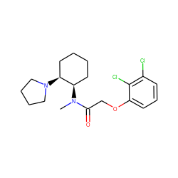 CN(C(=O)COc1cccc(Cl)c1Cl)[C@@H]1CCCC[C@@H]1N1CCCC1 ZINC000026836592