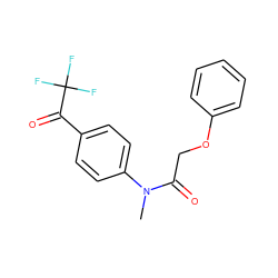 CN(C(=O)COc1ccccc1)c1ccc(C(=O)C(F)(F)F)cc1 ZINC000028880252