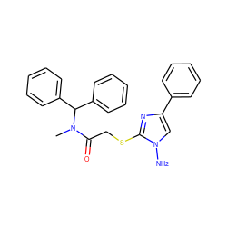 CN(C(=O)CSc1nc(-c2ccccc2)cn1N)C(c1ccccc1)c1ccccc1 ZINC000008670817