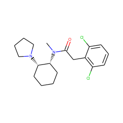 CN(C(=O)Cc1c(Cl)cccc1Cl)[C@@H]1CCCC[C@@H]1N1CCCC1 ZINC000006018054