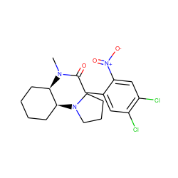 CN(C(=O)Cc1cc(Cl)c(Cl)cc1[N+](=O)[O-])[C@@H]1CCCC[C@@H]1N1CCCC1 ZINC000026839330