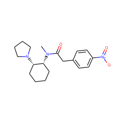 CN(C(=O)Cc1ccc([N+](=O)[O-])cc1)[C@@H]1CCCC[C@@H]1N1CCCC1 ZINC000026835115