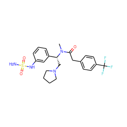 CN(C(=O)Cc1ccc(C(F)(F)F)cc1)[C@H](CN1CCCC1)c1cccc(NS(N)(=O)=O)c1 ZINC000028367493