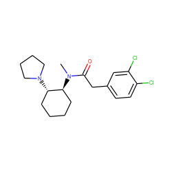 CN(C(=O)Cc1ccc(Cl)c(Cl)c1)[C@H]1CCCC[C@@H]1N1CCCC1 ZINC000000591998