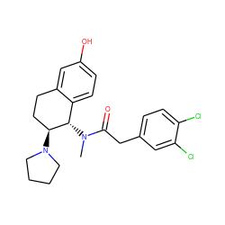 CN(C(=O)Cc1ccc(Cl)c(Cl)c1)[C@H]1c2ccc(O)cc2CC[C@@H]1N1CCCC1 ZINC000000607373