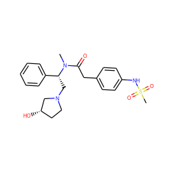 CN(C(=O)Cc1ccc(NS(C)(=O)=O)cc1)[C@H](CN1CC[C@H](O)C1)c1ccccc1 ZINC000028476468