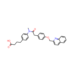 CN(C(=O)Cc1ccc(OCc2ccc3ccccc3n2)cc1)c1ccc(CCCC(=O)O)cc1 ZINC000013804885