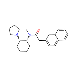 CN(C(=O)Cc1ccc2ccccc2c1)[C@@H]1CCCC[C@@H]1N1CCCC1 ZINC000026835894