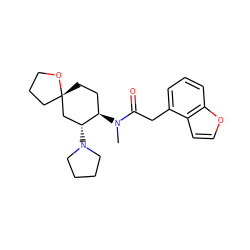 CN(C(=O)Cc1cccc2occc12)[C@@H]1CC[C@]2(CCCO2)C[C@H]1N1CCCC1 ZINC000000597356