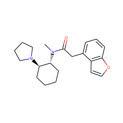 CN(C(=O)Cc1cccc2occc12)[C@@H]1CCCC[C@H]1N1CCCC1 ZINC000000003822