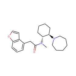 CN(C(=O)Cc1cccc2occc12)[C@@H]1CCCC[C@H]1N1CCCCCC1 ZINC000027900002