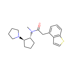 CN(C(=O)Cc1cccc2sccc12)[C@@H]1CCC[C@H]1N1CCCC1 ZINC000029398235