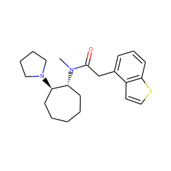 CN(C(=O)Cc1cccc2sccc12)[C@@H]1CCCCC[C@H]1N1CCCC1 ZINC000029344856