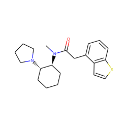 CN(C(=O)Cc1cccc2sccc12)[C@H]1CCCC[C@@H]1N1CCCC1 ZINC000003779690