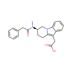 CN(C(=O)Cc1ccccc1)[C@@H]1CCc2c(CC(=O)O)c3ccccc3n2C1 ZINC000071340955