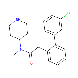 CN(C(=O)Cc1ccccc1-c1cccc(Cl)c1)C1CCNCC1 ZINC000049046249