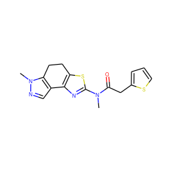 CN(C(=O)Cc1cccs1)c1nc2c(s1)CCc1c-2cnn1C ZINC000012146129