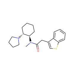 CN(C(=O)Cc1csc2ccccc12)[C@@H]1CCCC[C@H]1N1CCCC1 ZINC000029346808