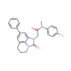 CN(C(=O)Cn1c(=O)n2c3c(cc(-c4ccccc4)cc31)CCC2)c1ccc(Cl)cc1 ZINC000095590798