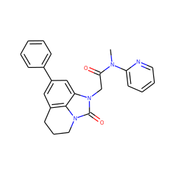 CN(C(=O)Cn1c(=O)n2c3c(cc(-c4ccccc4)cc31)CCC2)c1ccccn1 ZINC000095589285