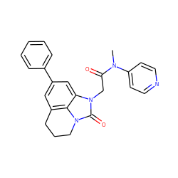 CN(C(=O)Cn1c(=O)n2c3c(cc(-c4ccccc4)cc31)CCC2)c1ccncc1 ZINC000095590969