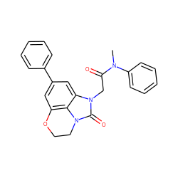 CN(C(=O)Cn1c(=O)n2c3c(cc(-c4ccccc4)cc31)OCC2)c1ccccc1 ZINC000095588576