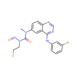 CN(C(=O)N(CCCl)N=O)c1ccc2ncnc(Nc3cccc(Br)c3)c2c1 ZINC000034800073