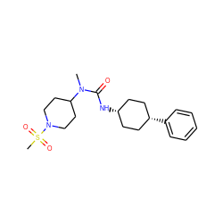 CN(C(=O)N[C@H]1CC[C@@H](c2ccccc2)CC1)C1CCN(S(C)(=O)=O)CC1 ZINC000101141116