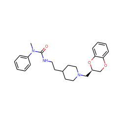 CN(C(=O)NCCC1CCN(C[C@@H]2COc3ccccc3O2)CC1)c1ccccc1 ZINC000003979300