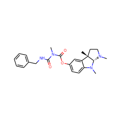 CN(C(=O)NCc1ccccc1)C(=O)Oc1ccc2c(c1)[C@]1(C)CCN(C)[C@@H]1N2C ZINC000013605103