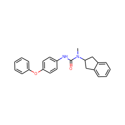 CN(C(=O)Nc1ccc(Oc2ccccc2)cc1)C1Cc2ccccc2C1 ZINC000013863353