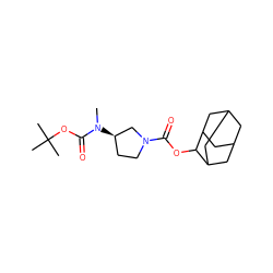 CN(C(=O)OC(C)(C)C)[C@@H]1CCN(C(=O)OC2C3CC4CC(C3)CC2C4)C1 ZINC000064527865