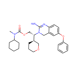 CN(C(=O)OC[C@@H]([C@@H]1CCCOC1)N1Cc2cc(Oc3ccccc3)ccc2N=C1N)C1CCCCC1 ZINC000084711083