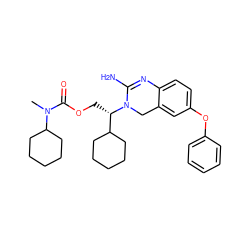 CN(C(=O)OC[C@@H](C1CCCCC1)N1Cc2cc(Oc3ccccc3)ccc2N=C1N)C1CCCCC1 ZINC000084706863