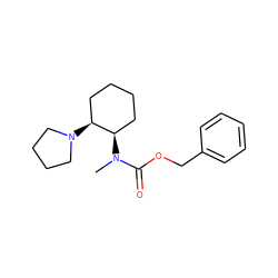 CN(C(=O)OCc1ccccc1)[C@@H]1CCCC[C@@H]1N1CCCC1 ZINC000026843591