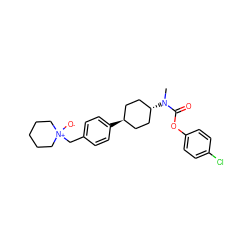 CN(C(=O)Oc1ccc(Cl)cc1)[C@H]1CC[C@H](c2ccc(C[N+]3([O-])CCCCC3)cc2)CC1 ZINC000253693291