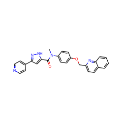 CN(C(=O)c1cc(-c2ccncc2)n[nH]1)c1ccc(OCc2ccc3ccccc3n2)cc1 ZINC000096911641