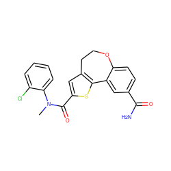 CN(C(=O)c1cc2c(s1)-c1cc(C(N)=O)ccc1OCC2)c1ccccc1Cl ZINC000082151606