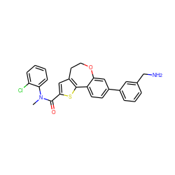 CN(C(=O)c1cc2c(s1)-c1ccc(-c3cccc(CN)c3)cc1OCC2)c1ccccc1Cl ZINC000073197558