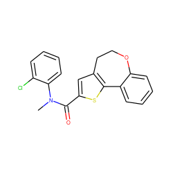 CN(C(=O)c1cc2c(s1)-c1ccccc1OCC2)c1ccccc1Cl ZINC000072171769