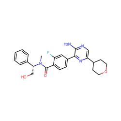 CN(C(=O)c1ccc(-c2nc(C3CCOCC3)cnc2N)cc1F)[C@H](CO)c1ccccc1 ZINC001772657654