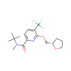 CN(C(=O)c1ccc(C(F)(F)F)c(OC[C@@H]2CCCO2)n1)C(C)(C)C ZINC000146388993