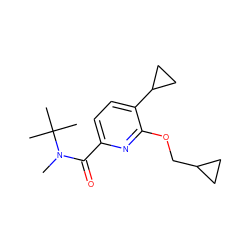 CN(C(=O)c1ccc(C2CC2)c(OCC2CC2)n1)C(C)(C)C ZINC000146281190