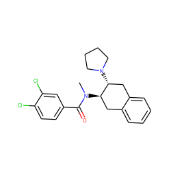 CN(C(=O)c1ccc(Cl)c(Cl)c1)[C@@H]1Cc2ccccc2C[C@H]1N1CCCC1 ZINC000029548871