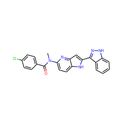 CN(C(=O)c1ccc(Cl)cc1)c1ccc2[nH]c(-c3n[nH]c4ccccc34)cc2n1 ZINC000299870469